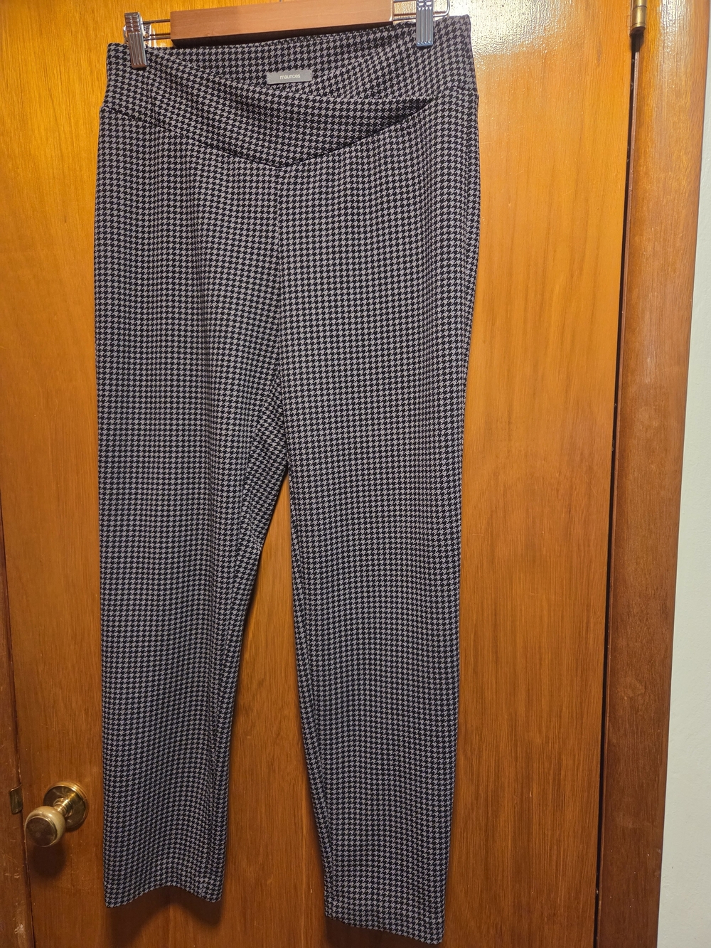 Pull-On Pants - Purple & Black Checkered